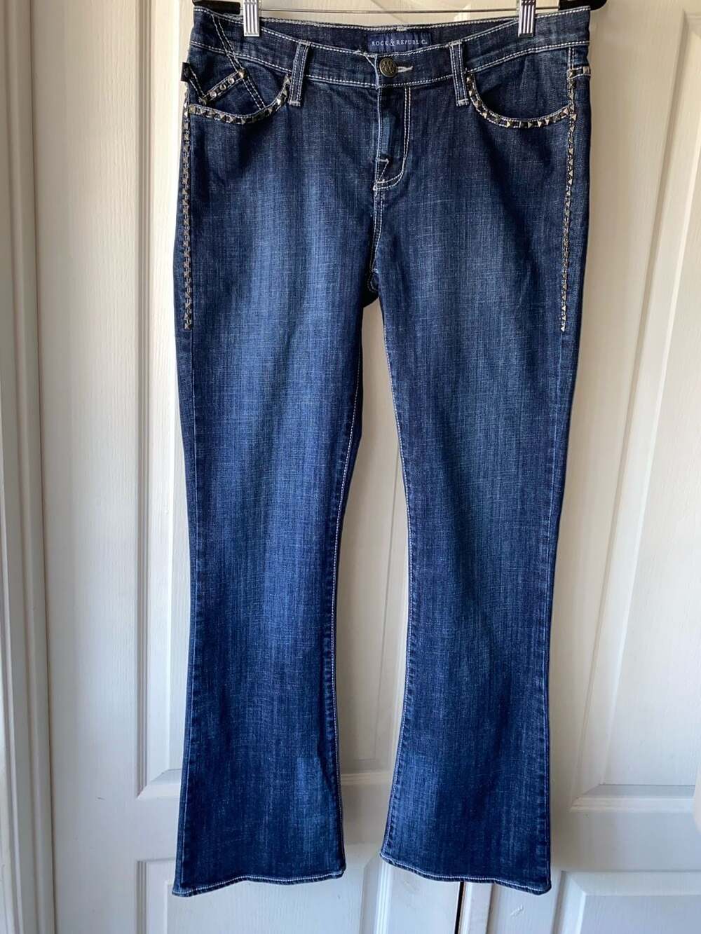 Rock & Republic Kasandra Studded Bootcut Jeans Size 12